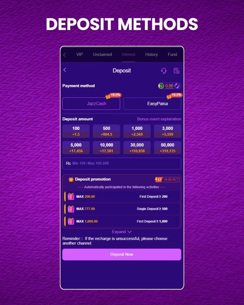 CZ777 Game APK Deposit Methods